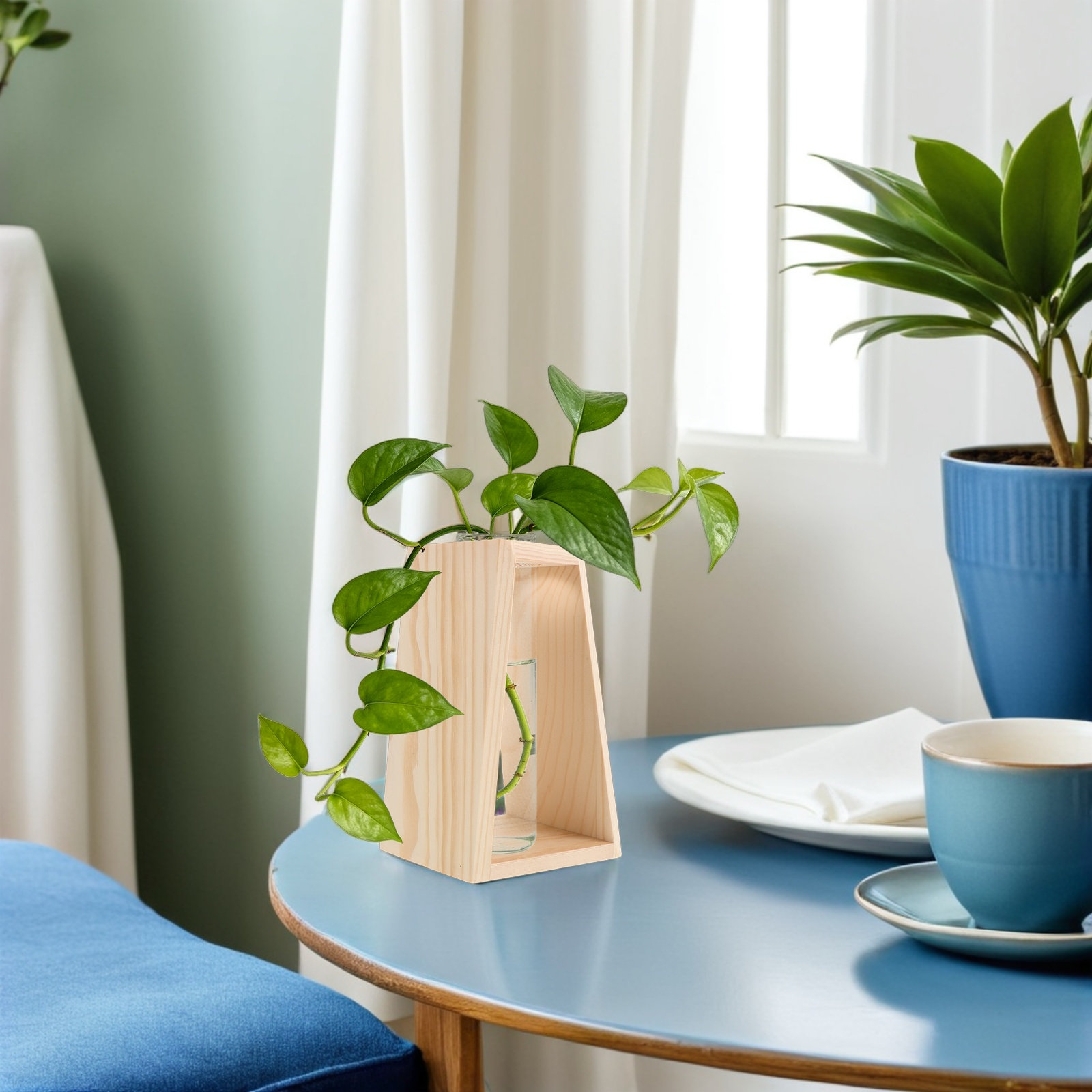 Wood Plant Station Hydroponic  - Propagation Station Vase บทวิจารณ์และราคา