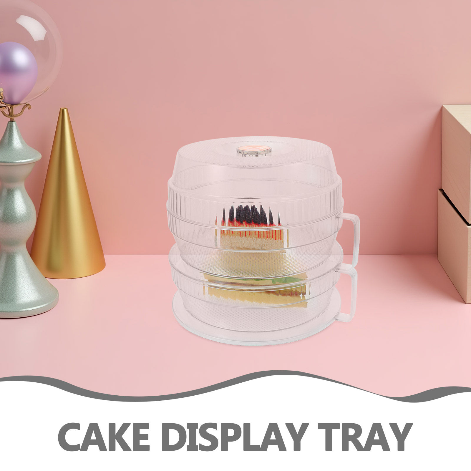 1Set Cake Stand Dome Lid Clear - Plastic Dome Clear บทวิจารณ์และราคา